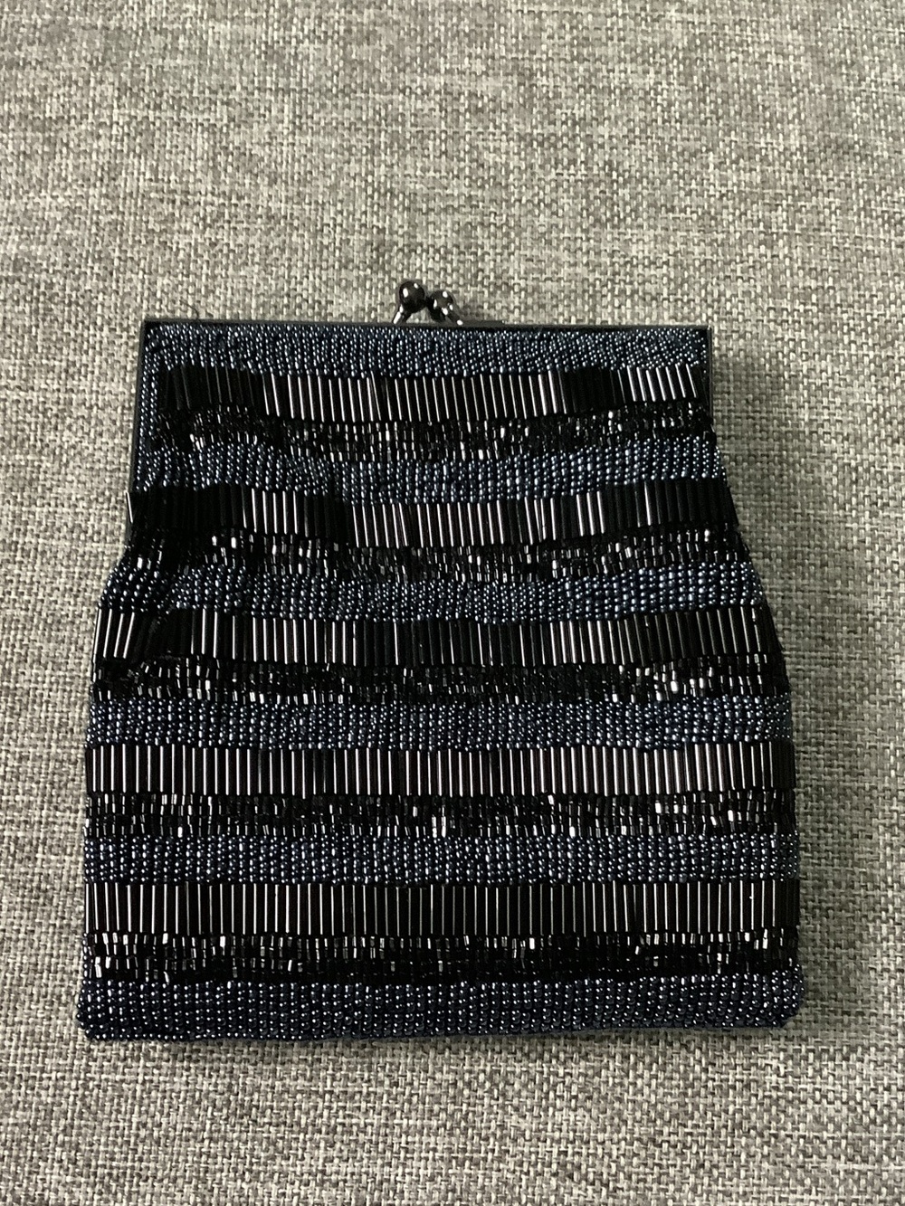 Black Beaded Evening Clutch